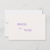 Wedding RSVP Card | Minimal Elegant Design (裏面)