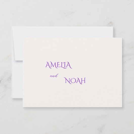 Wedding RSVP Card | Minimal Elegant Design (裏面)