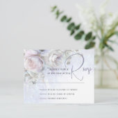 WEDDING RSVP CARD | Pastel Peonies  ポストカード (スタンド正面)