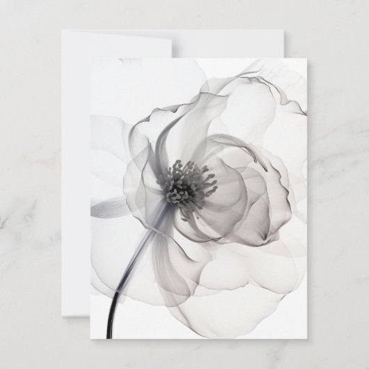 Wedding RSVP Card Soft Flowers (裏面)