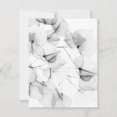 Wedding RSVP Card Soft Leaf Leaves  (裏面)