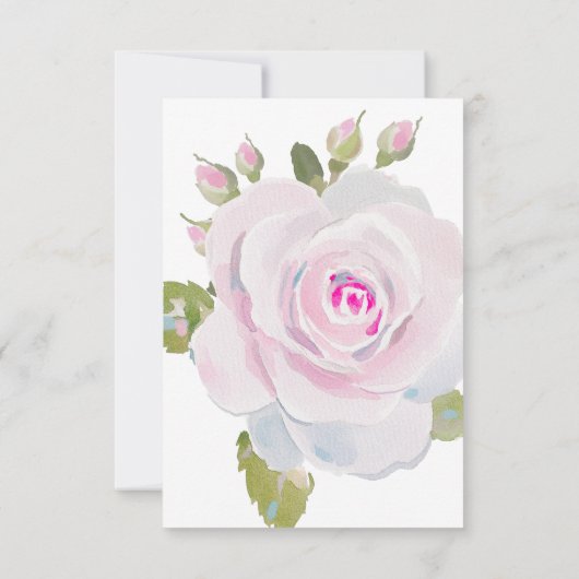 Wedding RSVP Card Soft Pink Roses  (裏面)