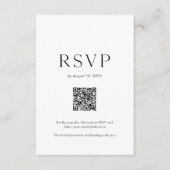 Wedding RSVP Card with QR Code | Elegant Floral (正面)