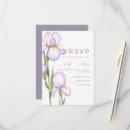 Wedding RSVP Cards (正面/裏面インサイチュ)