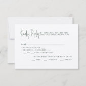 Wedding RSVP cards in a minimalist style. (正面)