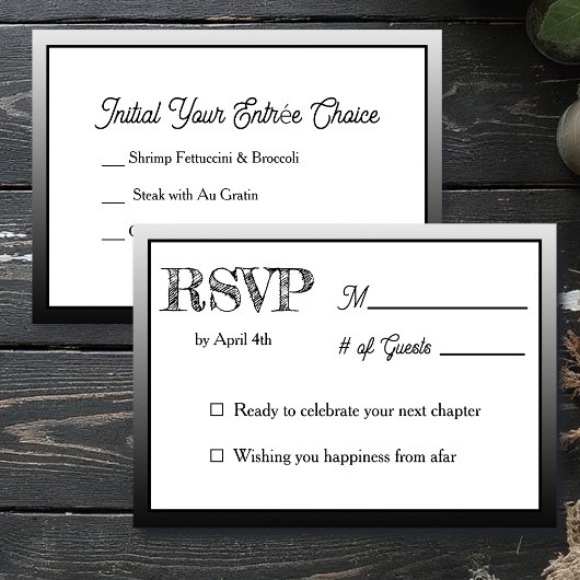  Wedding RSVP & Entrée Choices 招待状