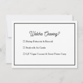  Wedding RSVP & Meal Choices 招待状 (裏面)