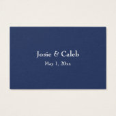 Wedding RSVP Online Insert White Script & Navy, 01 (裏面)