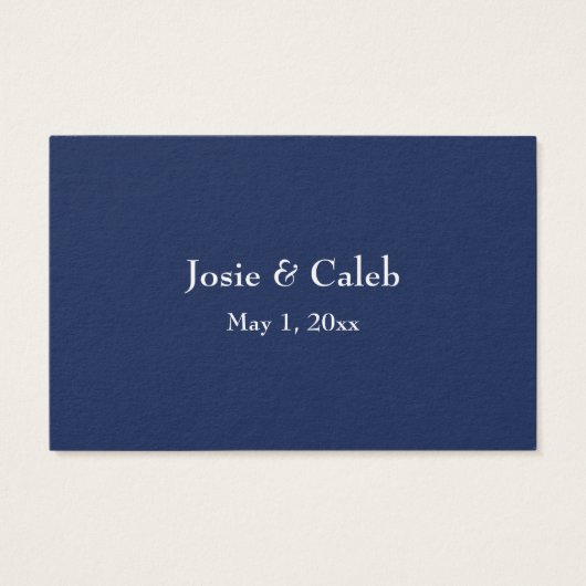 Wedding RSVP Online Insert White Script & Navy, 15 (裏面)