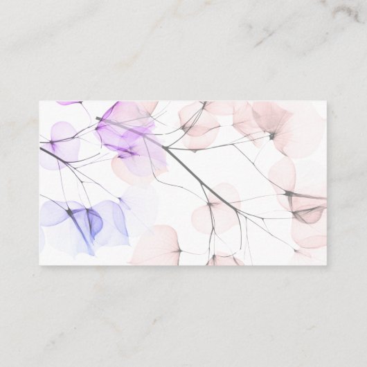 Wedding RSVP QR Code Enclosure Card Leaf Design エンクロージャーカード (裏面)