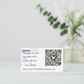 Wedding RSVP QR Code Enclosure Card Leaf Design エンクロージャーカード (スタンド正面)