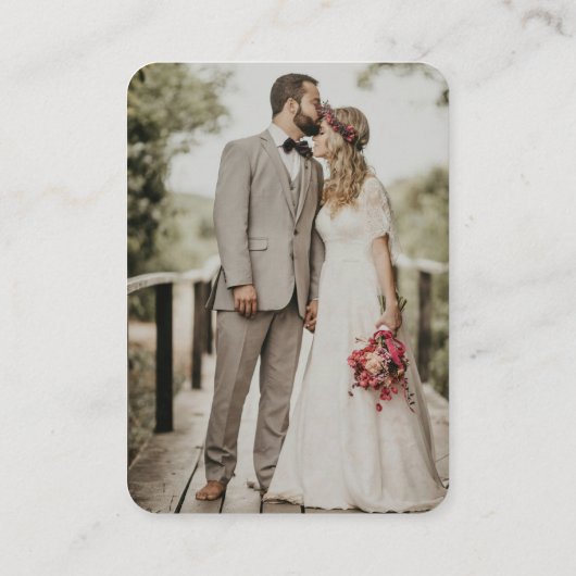 Wedding RSVP, QR Code Modern Minimalist Simple エンクロージャーカード (裏面)