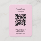 Wedding RSVP, QR Code Modern Minimalist Simple エンクロージャーカード (正面)