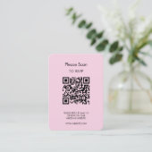 Wedding RSVP, QR Code Modern Minimalist Simple エンクロージャーカード (スタンド正面)