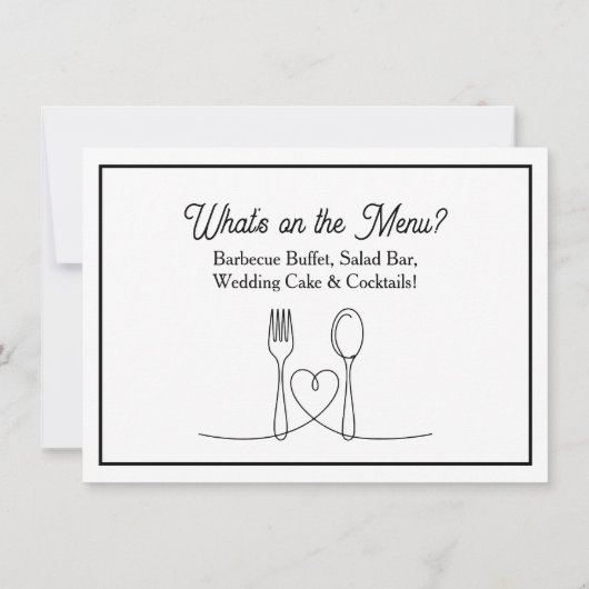 Wedding RSVP & Reception Dinner Menu Invitation 招待状 (裏面)