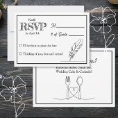 Wedding RSVP & Reception Dinner Menu Invitation 招待状