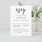 Wedding RSVP Response Card with Meal Options エンクロージャーカード (スタンド正面)
