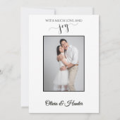 Wedding, Sage Green, Modern, Typography, Script, 招待状 (裏面)