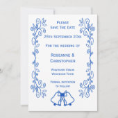 Wedding Save The Date Blue Sapphire Bells セーブザデート (正面)