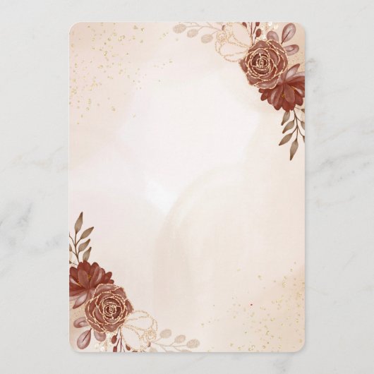 Wedding Save the Date Card | Elegant Botanical  招待状 (裏面)