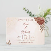 Wedding Save the Date Card | Elegant Botanical  招待状 (スタンド正面)