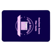 Wedding Save the Date Magnet, Custom Photo Fridge  マグネット (横)