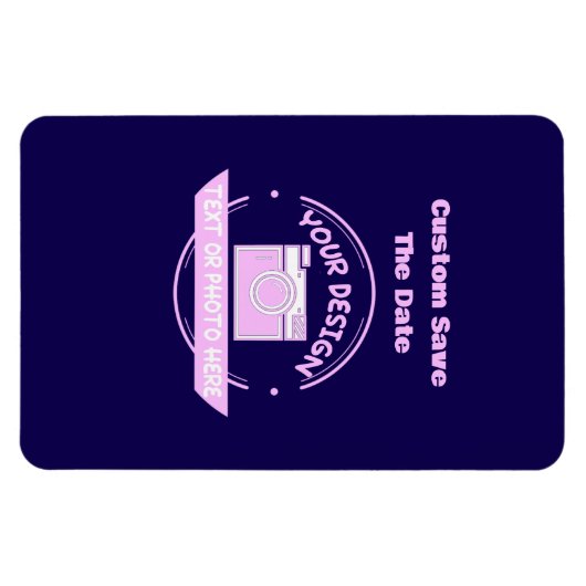 Wedding Save the Date Magnet, Custom Photo Fridge マグネット (横)