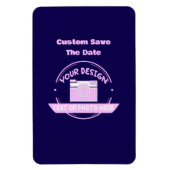 Wedding Save the Date Magnet, Custom Photo Fridge マグネット (縦)