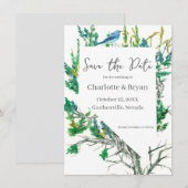 Wedding Save the Date Nevada Bluebird Sagebrush  セーブザデート (正面/裏面)
