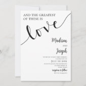 Wedding, Script, Simple, Christian, Typography 招待状 (正面)