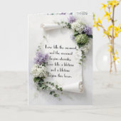 Wedding Scroll with Lilacs and Hydrangeas  カード (黄色い花)