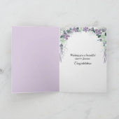 Wedding Scroll with Lilacs and Hydrangeas  カード (内部)