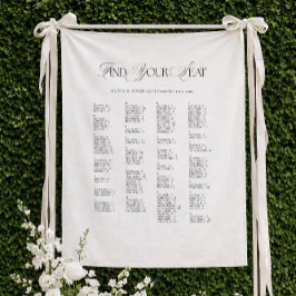 Wedding Seating Chart Alphabetical Fabric タペストリー