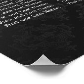 Wedding Seating Chart Baroque Flourish Black ポスター (角)