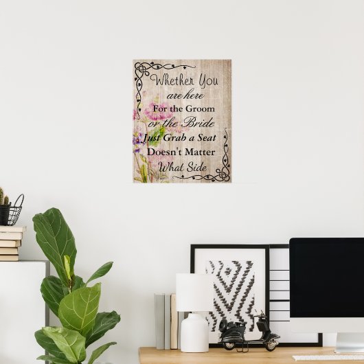 Wedding Seating Chart, Sit "wherever"  Poster ポスター (ホームオフィス)
