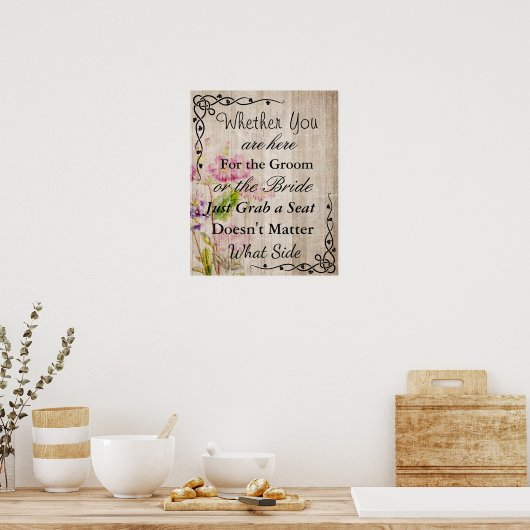 Wedding Seating Chart, Sit "wherever"  Poster ポスター (キッチン)