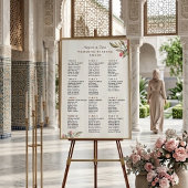 Wedding Seating Sign | Blush Peony Floral ポスター