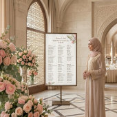 Wedding Seating Sign | Blush Peony Floral ポスター