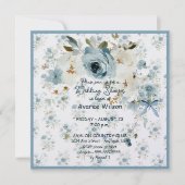 Wedding Shower in Blue Floral カード (正面)