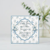 Wedding Shower in Blue Floral カード (スタンド正面)