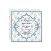 Wedding Shower in Blue Floral カード (正面/裏面インサイチュ)