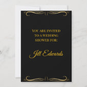 Wedding Shower Invitation-Bridal Black Gold   招待状 (正面)