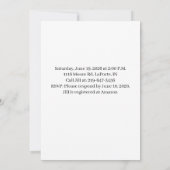 Wedding Shower Invitation-Bridal Black Gold   招待状 (裏面)