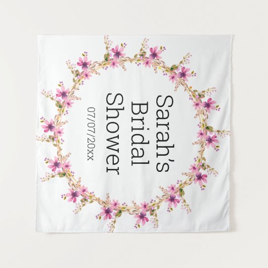 Wedding shower personalized tapestry タペストリー (正面(横))