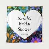 Wedding shower wall poster personalized タペストリー (正面)