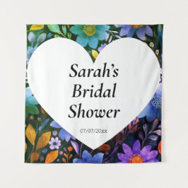 Wedding shower wall poster personalized タペストリー