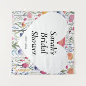 Wedding shower wall poster personalized タペストリー (正面(横))