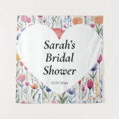 Wedding shower wall poster personalized タペストリー (正面)
