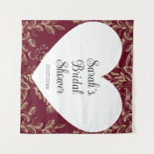 Wedding shower wall poster personalized タペストリー (正面(横))