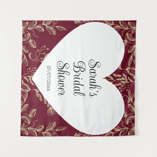 Wedding shower wall poster personalized タペストリー (正面(横))